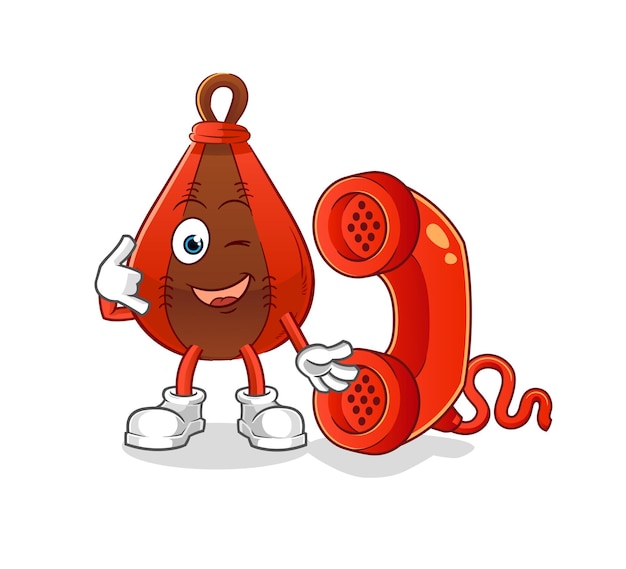 Speedbag-oproep mascotte. cartoon vector