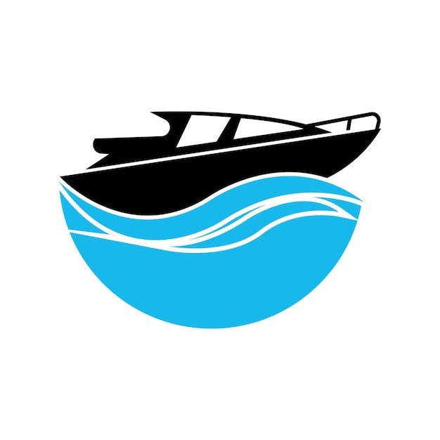 Speedboot logo vector illustratie pictogram ontwerpsjabloon