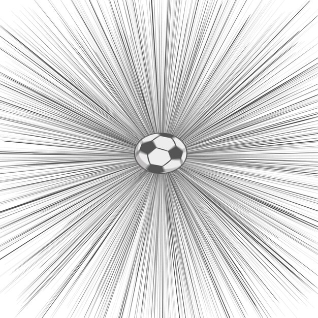 Speeding footballs or soccer balls vector