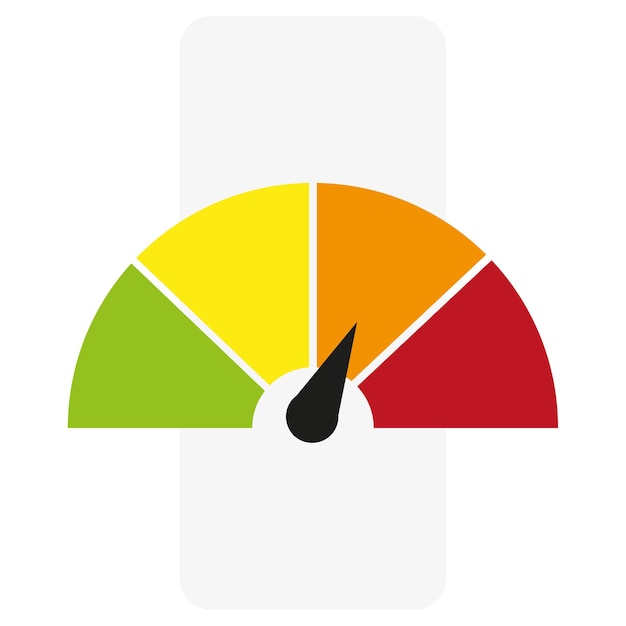 Speedometer color great design for any purposes. Infographics business concept. Vector illustration.