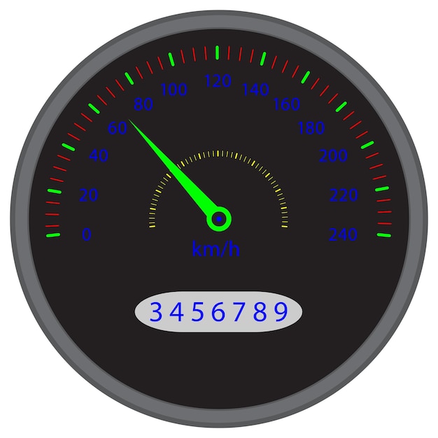 Speedometer dashboard device Speed and speedometer icon speedometer vector and dashboard device panel indicator for speed auto Vector flat design illustration