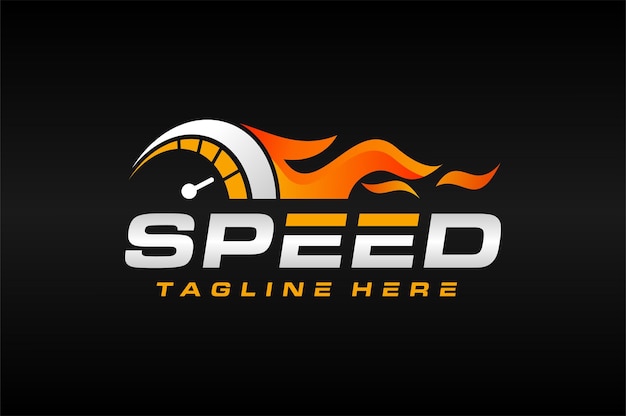 speedometer fire fast logo