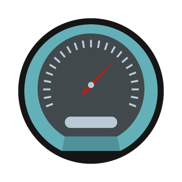 Speedometer icon in flat style on a white background
