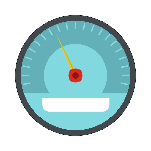 Speedometer icon in flat style on a white background