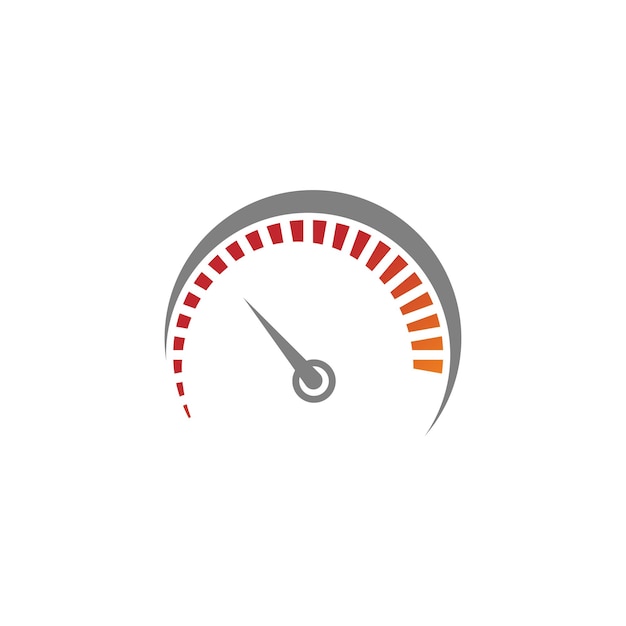 Vector speedometer icon gauge and rpm meter logo