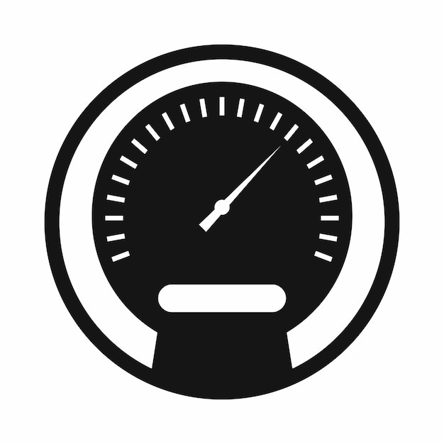 Speedometer icon in simple style isolated vector illustration Auto spare parts symbol