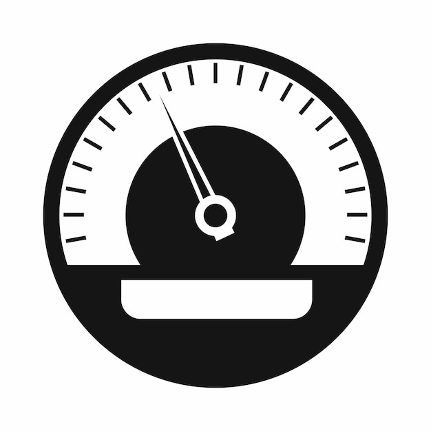 Speedometer icon in simple style isolated vector illustration Auto spare parts symbol