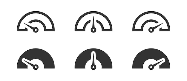 Speedometer icons Performance icons Vector illustration