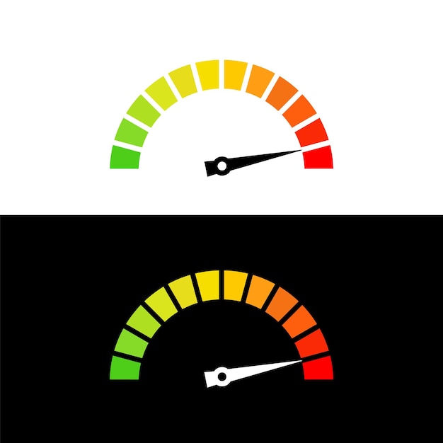 Speedometer indicator logo vector