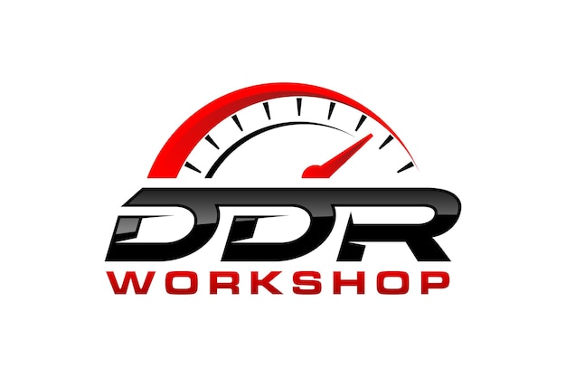 Speedometer logo for automotive workshop garage