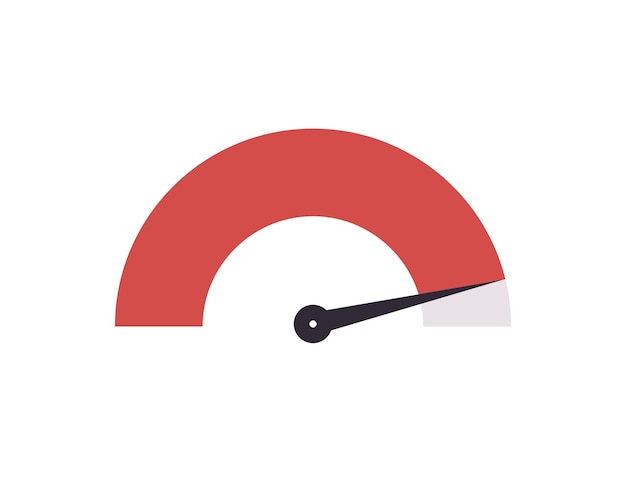 Speedometer symbol and tachometer, performance indicator, car speed, fast internet speed sign.