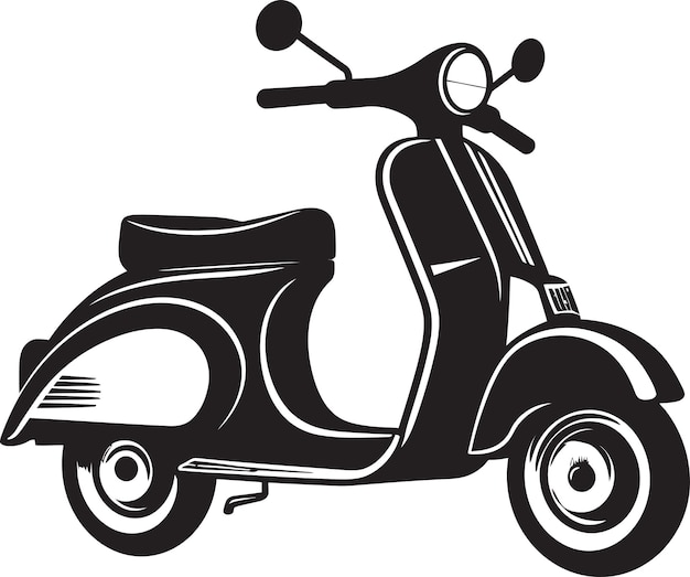 Vector speedy wheels logo vector icon stylish scooter sprint iconic emblem icon