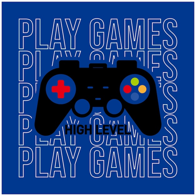 speel games typografie afbeelding voor t-shirtontwerp
