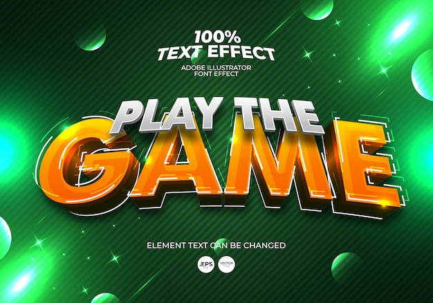 Speel het teksteffect van het spel