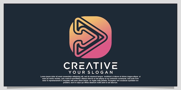 Speel kleurrijk logo gradiënt kleurrijk logo-ontwerp Premium Vector Deel 5
