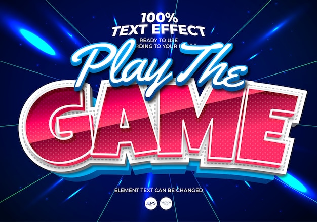 Vector speel the game text effect