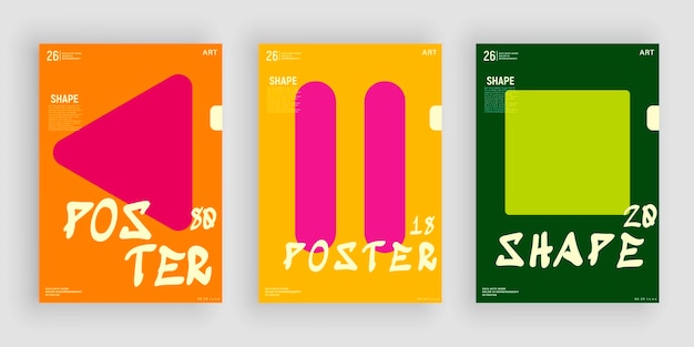 Speel vaak, pauzeer zelden, stop nooit, vector. Creatief modieus ontwerp. Driedelig posterontwerp.