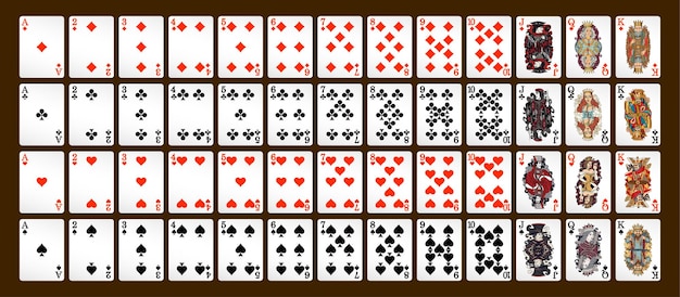 Vector speelkaarten voor poker vector illustratie