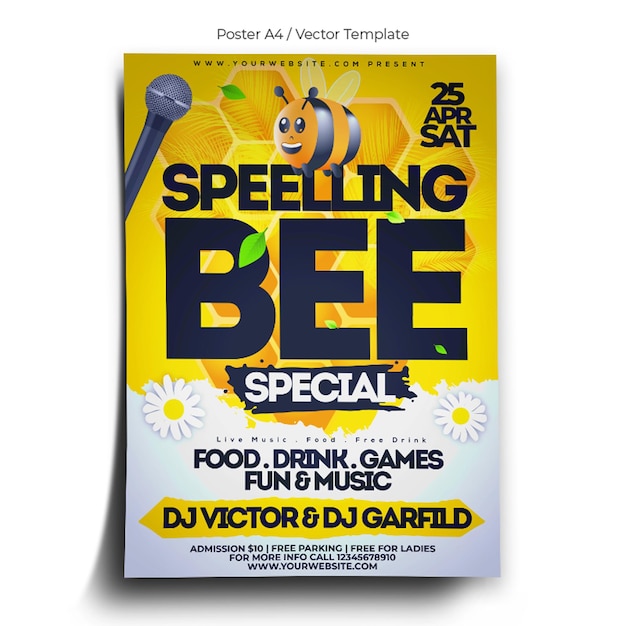 Spelling Bee 特別ポスター テンプレート