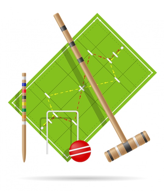 Speeltuin voor croquet vectorillustratie