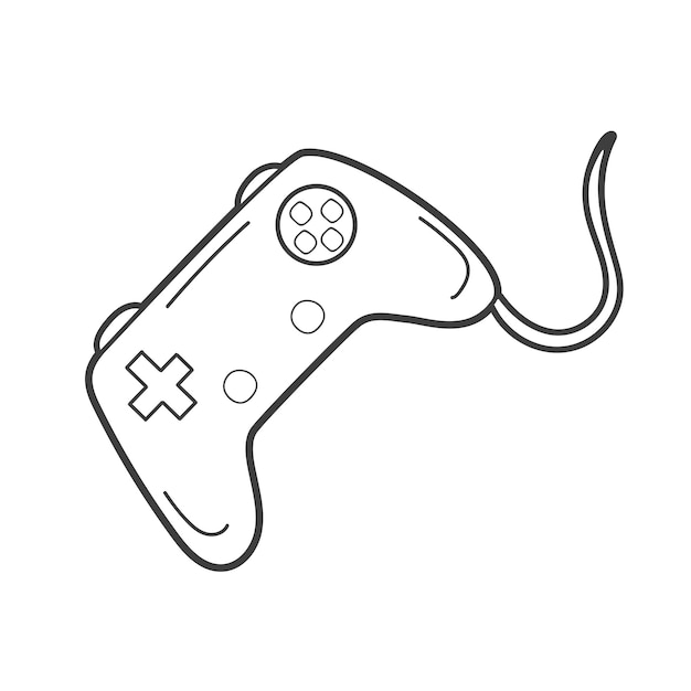 Spel joystick Geïsoleerd op witte achtergrond Ontwerp voor kinderen Videogames gamer speelgoed computer