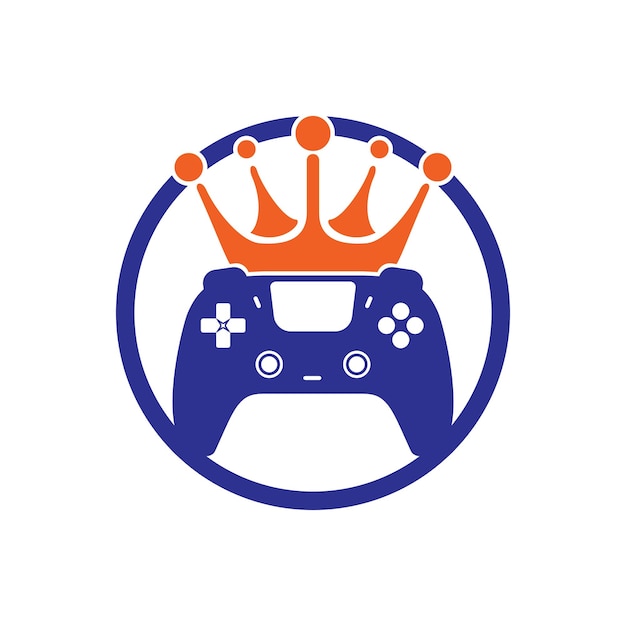 Spel koning vector logo ontwerp