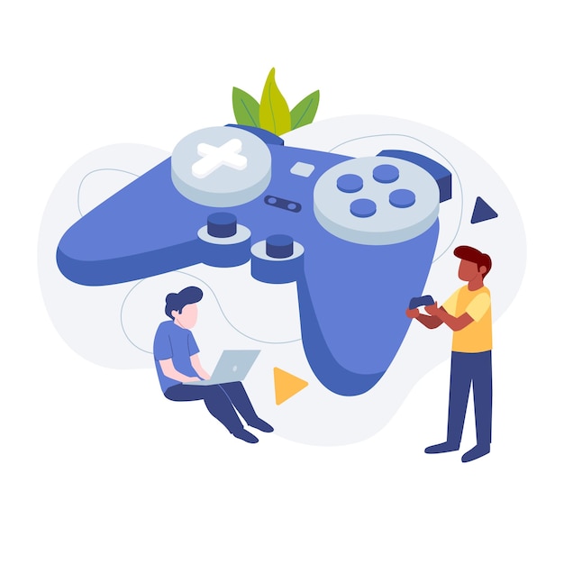 Spel Online Streaming Flat Illustratie