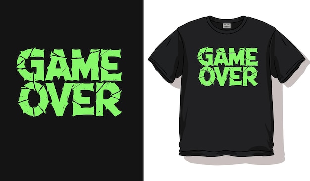 Vector spel over gaming vector t-shirt