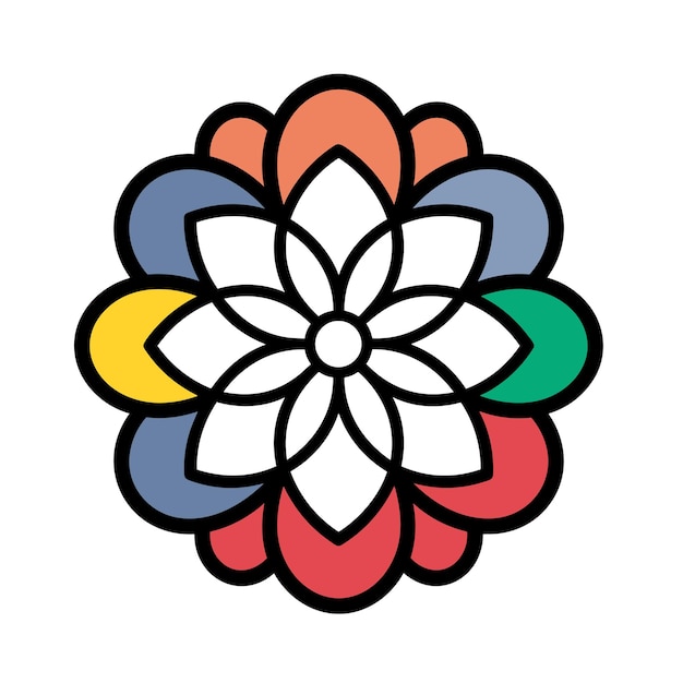 Spelende Mandala Design Vector Illustratie