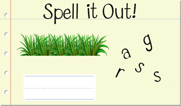 Vector spell it out grass