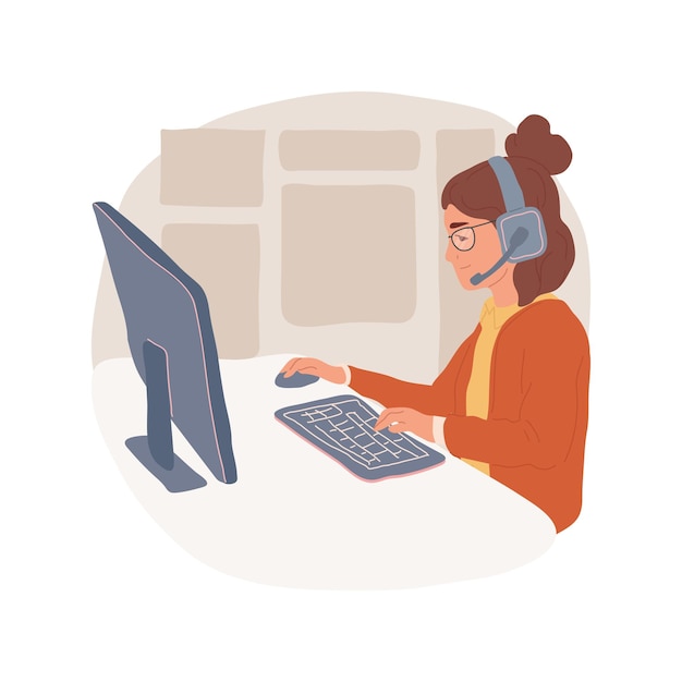 Spellen serieus nemen geïsoleerde cartoon vector illustratie
