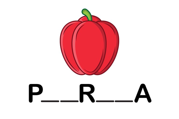 वेक्टर spelling word paprika