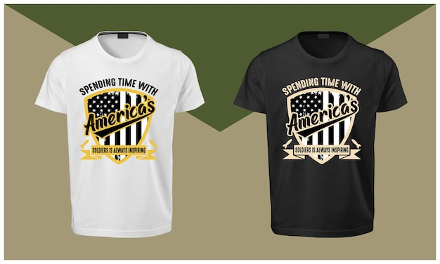 Spending time with America soldiers is always inspiring Veteran Day T Shirt Design