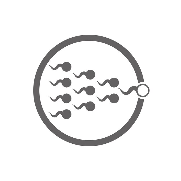 Vector sperm cells vector icon isolated.