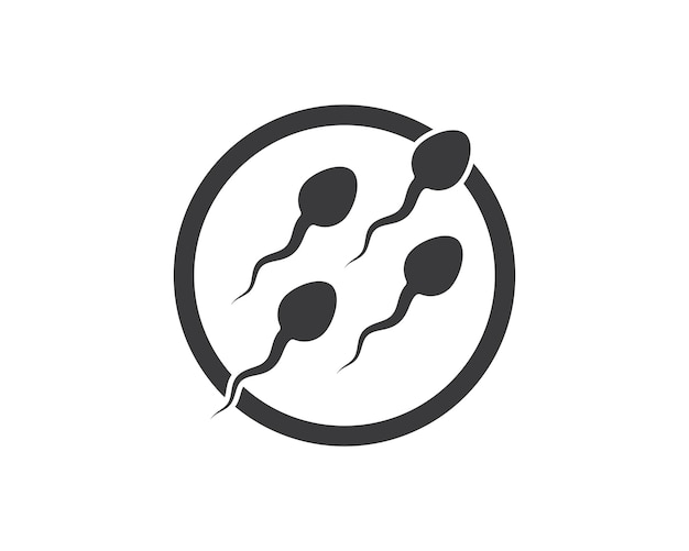 Vettore modello di progettazione dell'illustrazione di vettore del logo dell'icona dello sperma