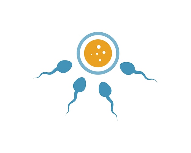 Sperm icon logo vector illustration design template