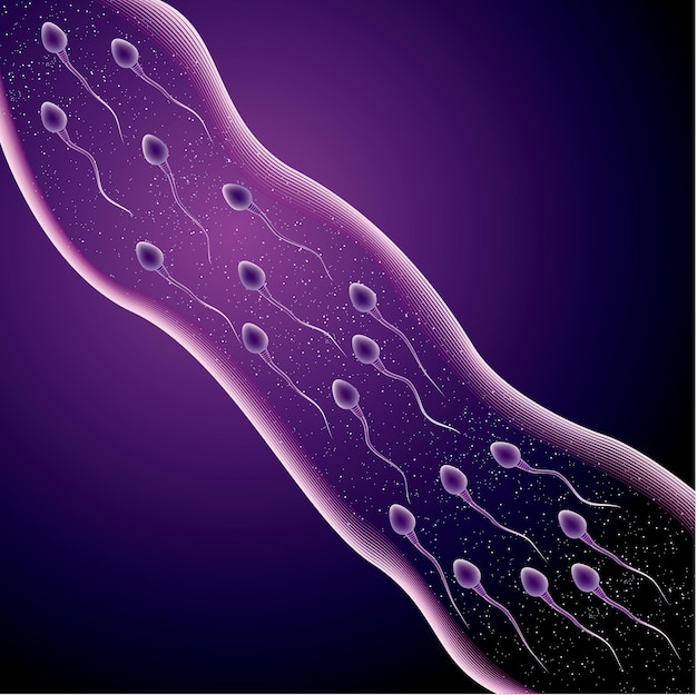 Sperm and ovum combination, many sperm scramble ovum.