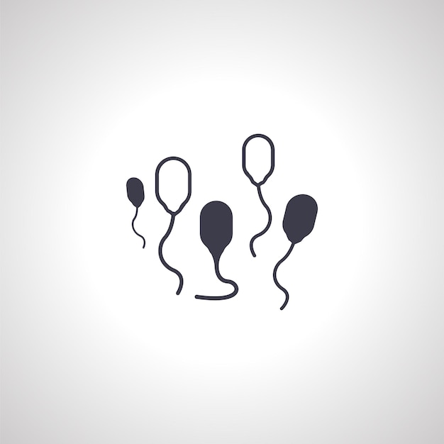 Sperm spermatozoa isolated icon sperm icon