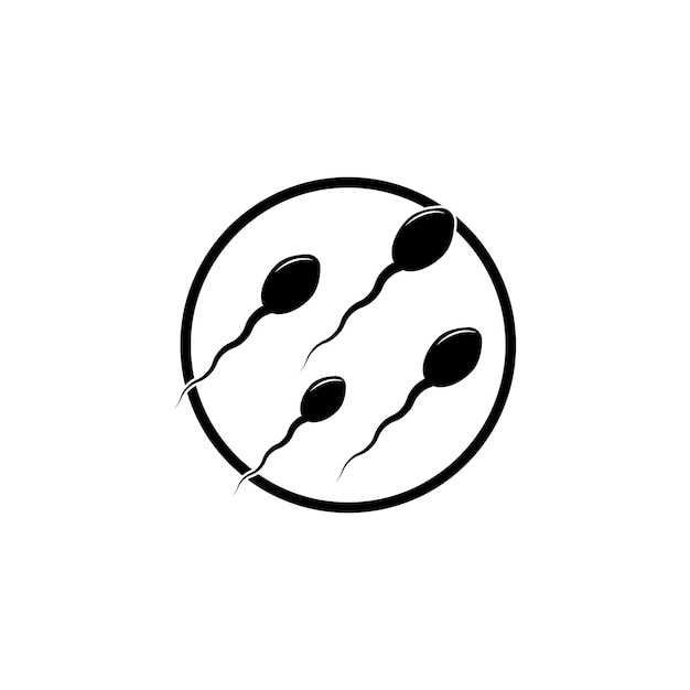 Sperma Spermatozoa vector logo pictogram illustratie ontwerp