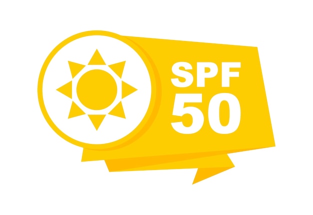 벡터 spf 50 아이콘 자외선 차단