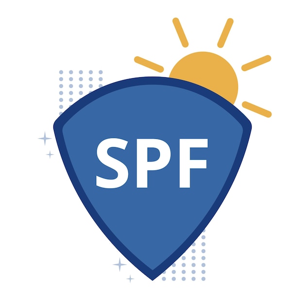 SPF 필터는 빛 광선을 필터링하여 피부를 보호합니다. 터 일러스트레이션