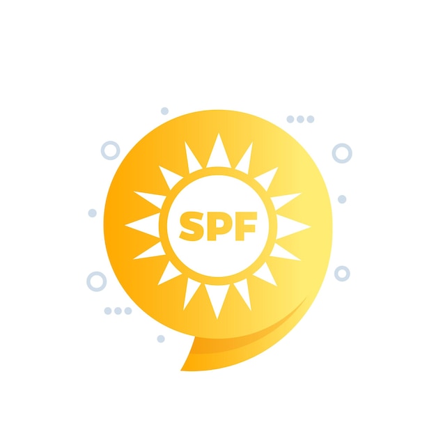 Spf-pictogram uv- en zonbeschermingsvector