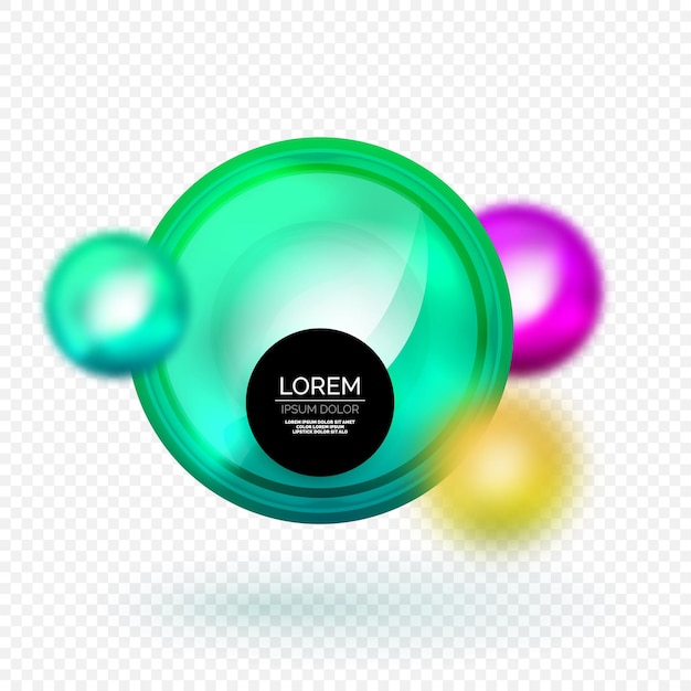 Vector sphere 3d vector banner abstract background