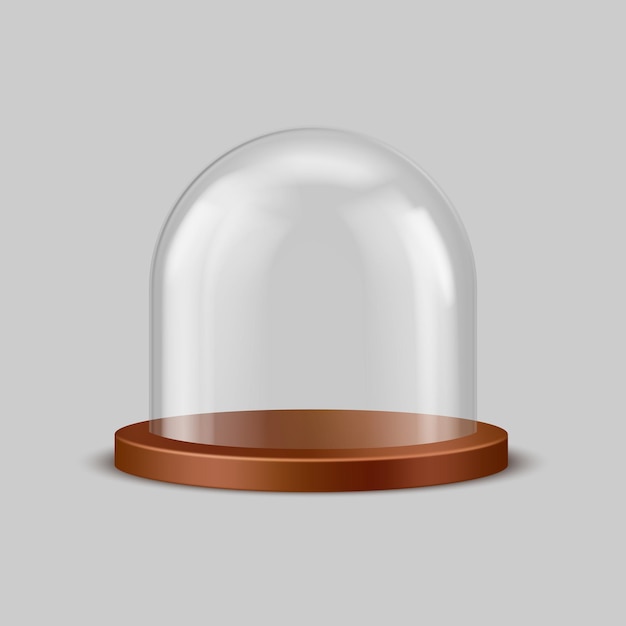 Spherical dome transparent case for exhibitions