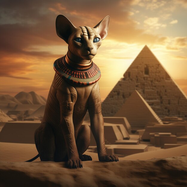 Vector sphynx kitten cat