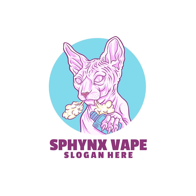 Logo di sphynx vape isolato su bianco