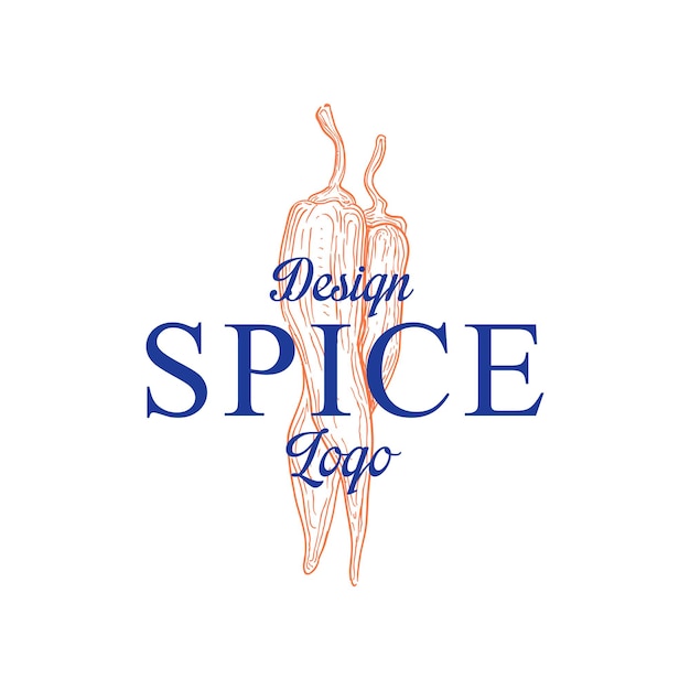 Spice logo design badge can be used for culinary cosmetics menu restaurant shop market natural health care products vector Illustration isolated on a white background