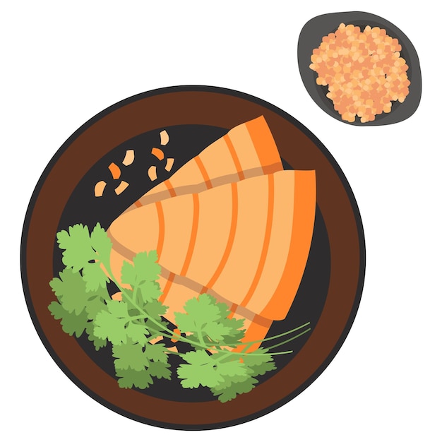 Вектор Приправленный баранина фило выпечка в сложенном треугольнике концепция burek savory пирог векторный дизайн иконки вкусный