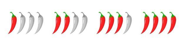 Spiciness level chilli spicy vector illustration