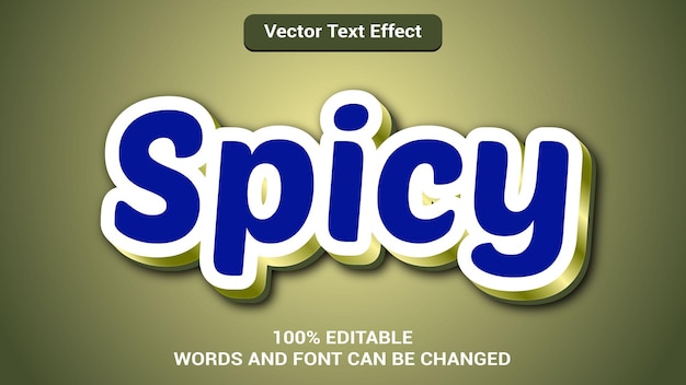 Spicy 3d premium text effect with modern color style